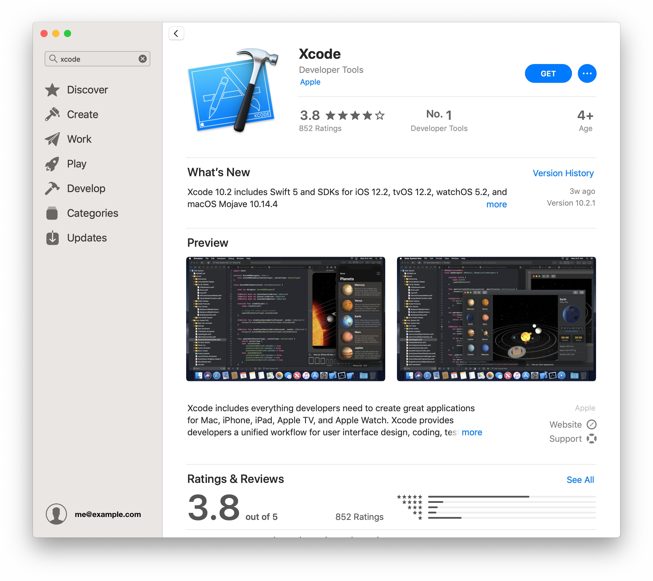 MotV xcode in mac app store
